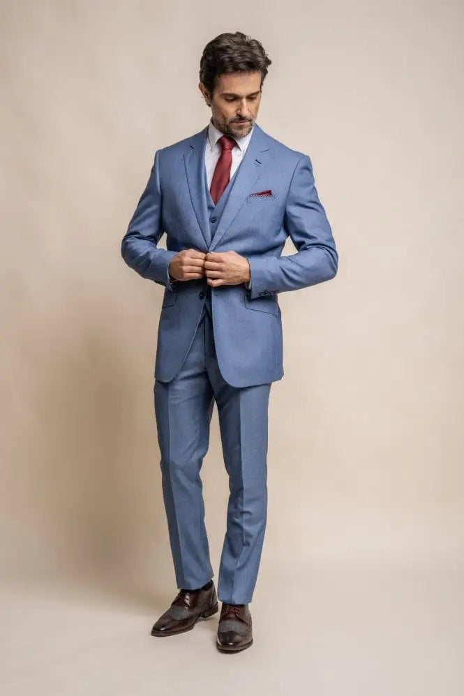 HOUSE OF CAVANI Blue Jay Regular Three Piece Suit