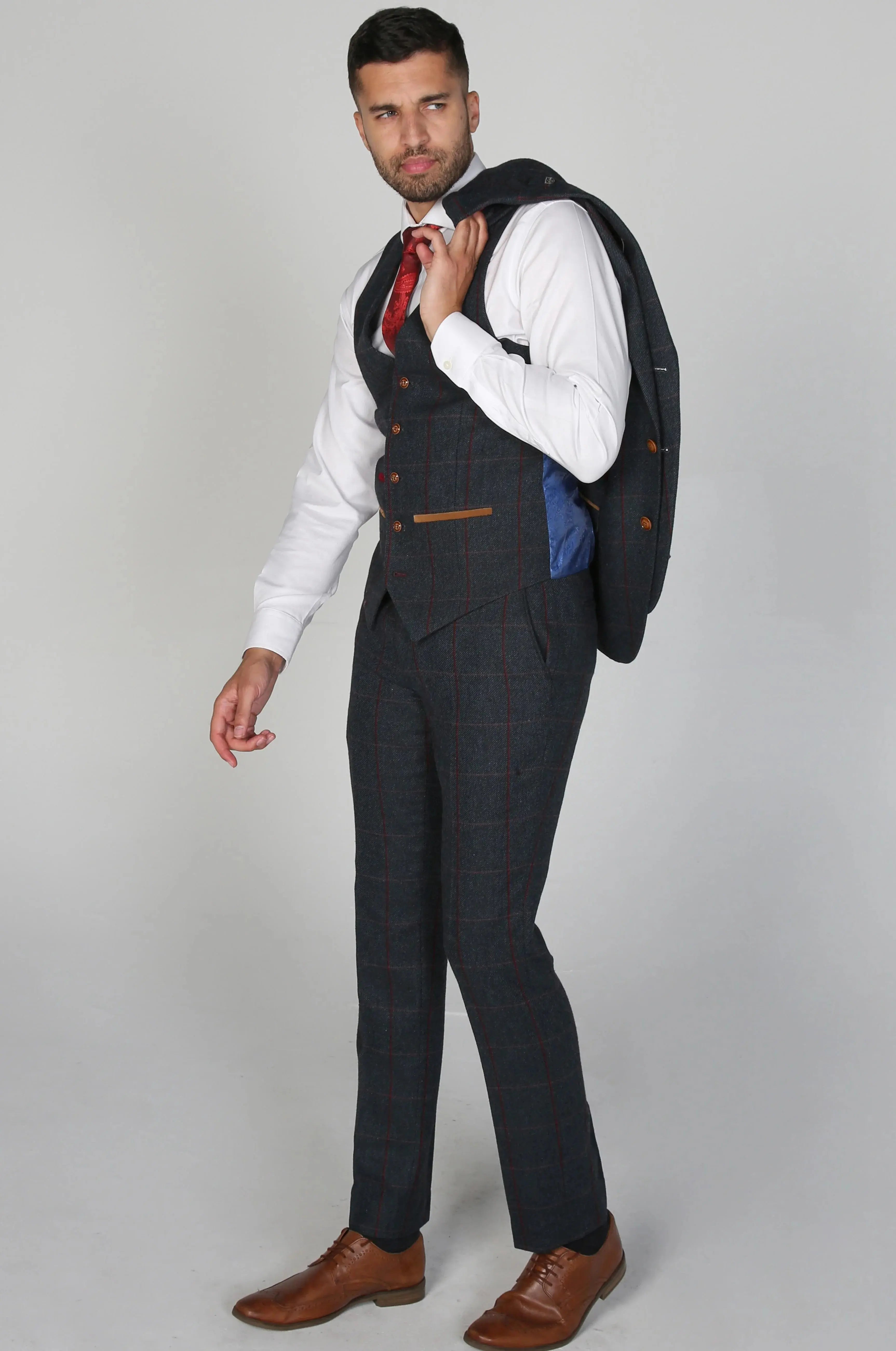 Suits Plus: Paul Andrew- Madrid Navy Men's Three Piece Suit