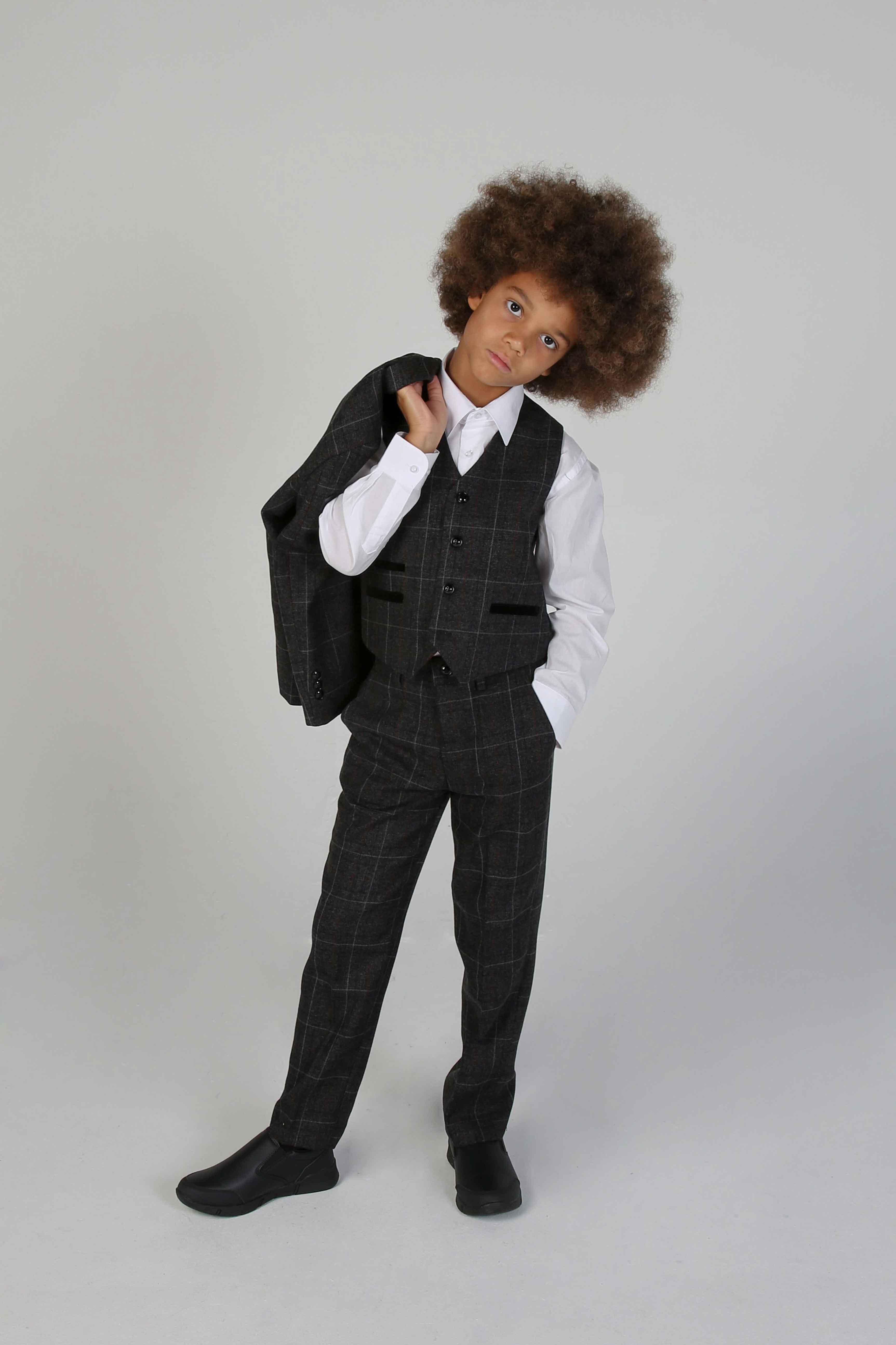 Paul Andrew Children - Device - Boy's Harvey Grey Three Piece Suit