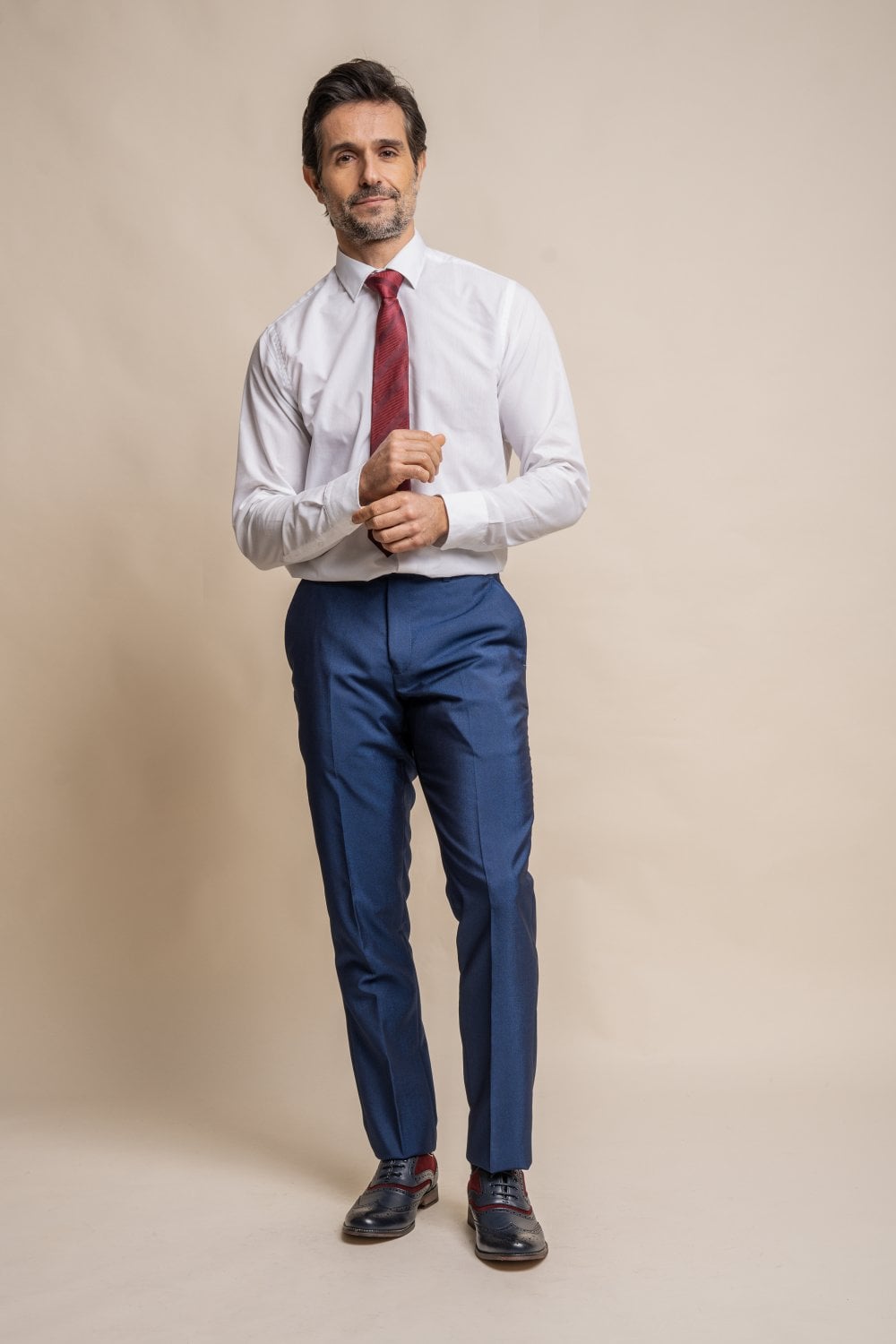 HOUSE OF CAVANI FORD BLUE LONG THREE PIECE SUIT