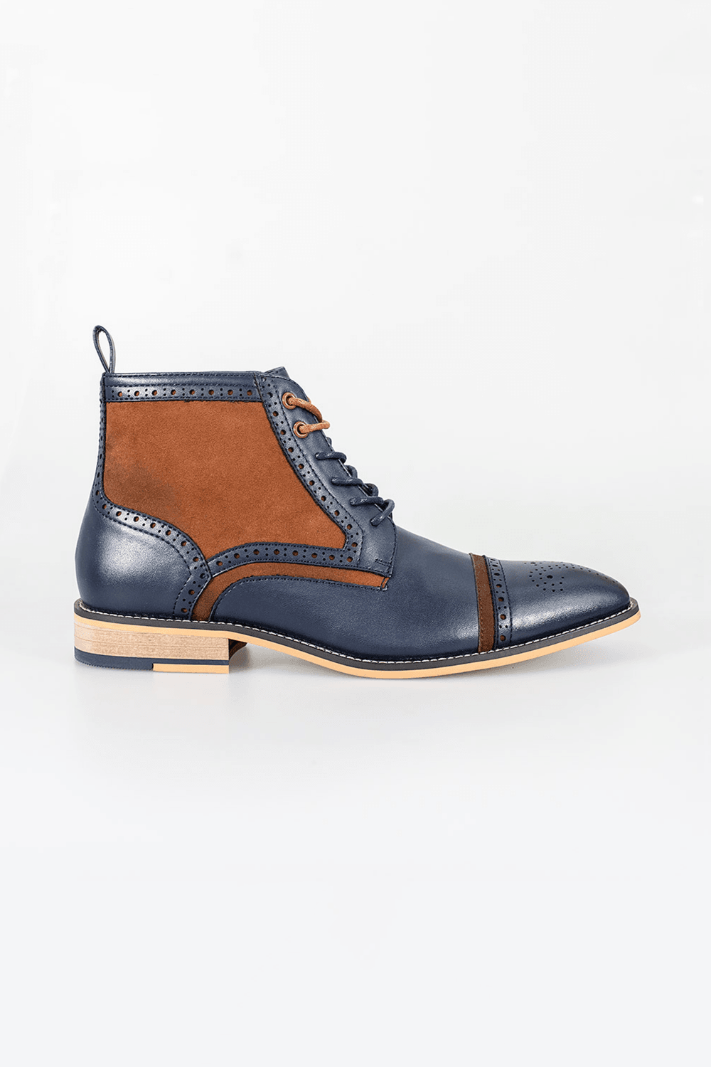 HOUSE OF CAVANI Modena NAVY LACE UP BOOTS