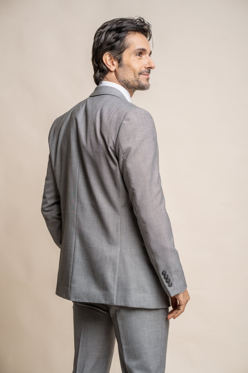 HOUSE OF CAVANI Reegan Grey Long Three Piece Suit