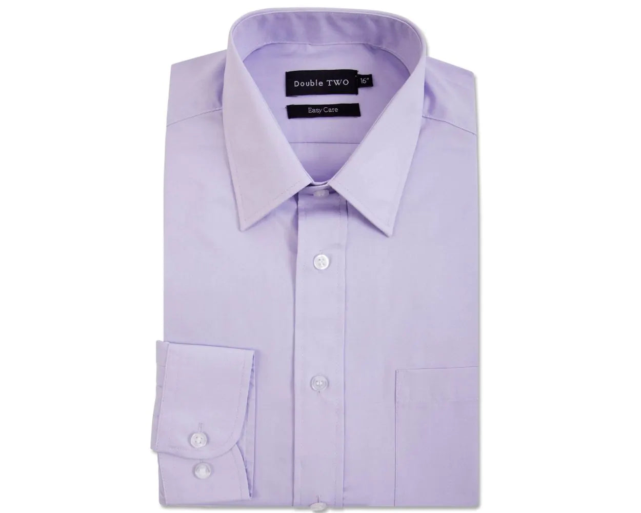 DOUBLE TWO LILAC CLASSIC EASY CARE LONG SLEEVE SHIRT