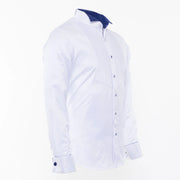 MAKROM-BLUE FANCY DRESS LONG SLEEVE BOW TIE SHIRT