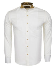 MAKROM-GOLD FANCY DRESS LONG SLEEVE BOW TIE SHIRT