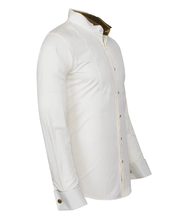 MAKROM-GOLD FANCY DRESS LONG SLEEVE BOW TIE SHIRT