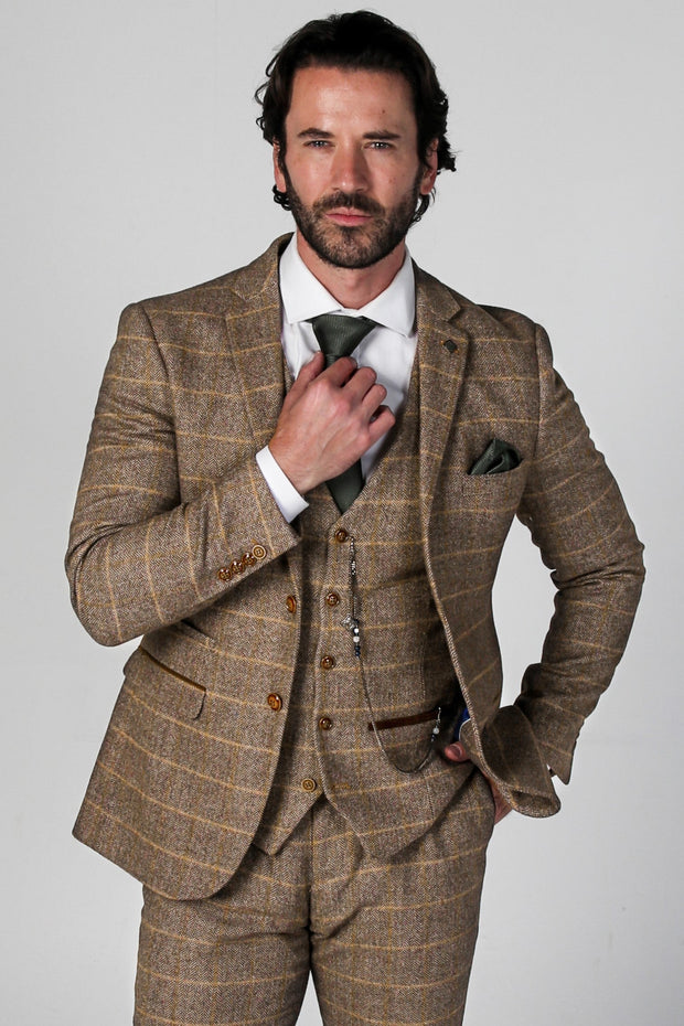 Harris Brown Tweed Check Three Piece Suit