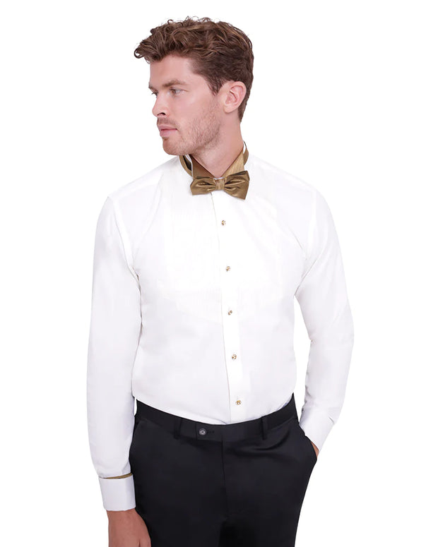 MAKROM-GOLD FANCY DRESS LONG SLEEVE BOW TIE SHIRT