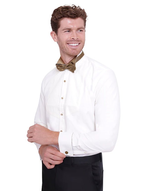 MAKROM-GOLD FANCY DRESS LONG SLEEVE BOW TIE SHIRT