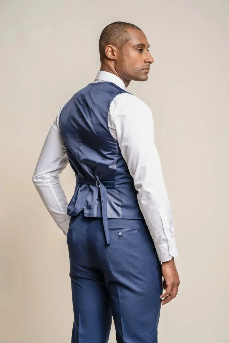 HOUSE OF CAVANI: Jefferson Navy Slim Fit Three Piece Suit