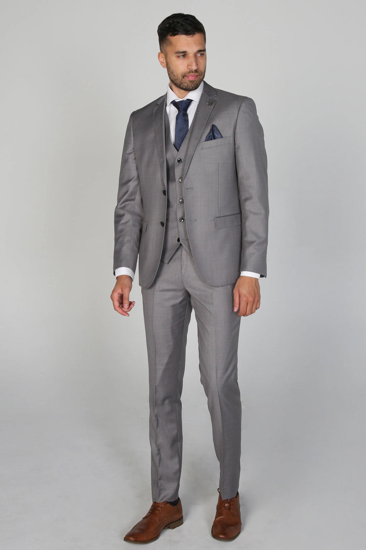 PAUL ANDREW: Charles Grey Men's Three Piece Suit