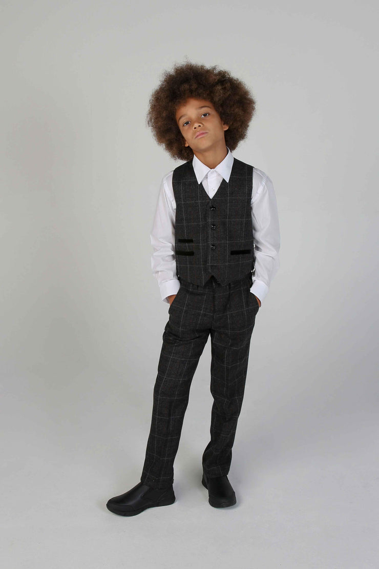 Paul Andrew Children - Device - Boy's Harvey Grey Three Piece Suit