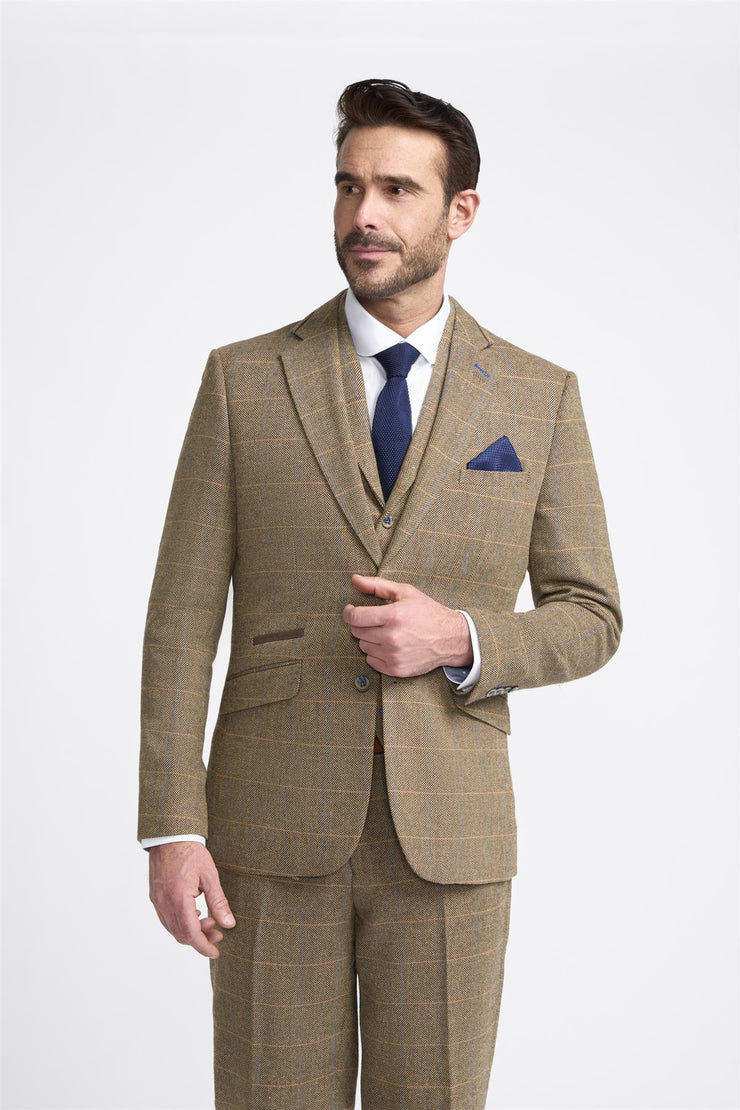 Cavani Albert Brown Tweed Blazers