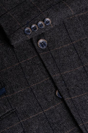 HOUSE OF CAVANI ALBERT GREY SHORT TWEED CHECK SUIT