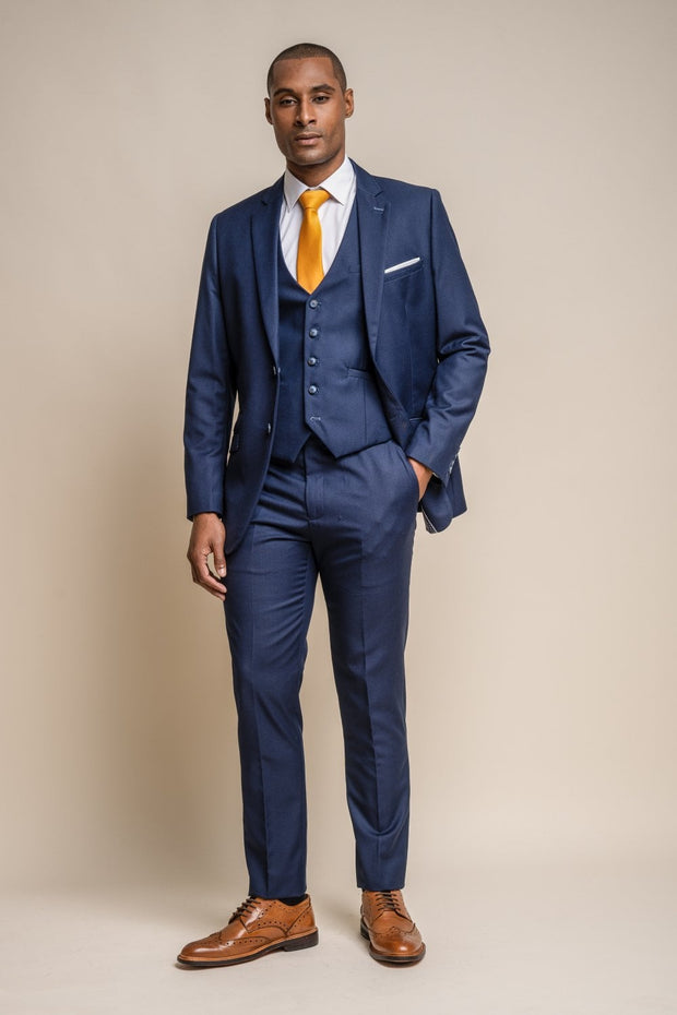 HOUSE OF CAVANI Jefferson Navy Long Three Piece Suit