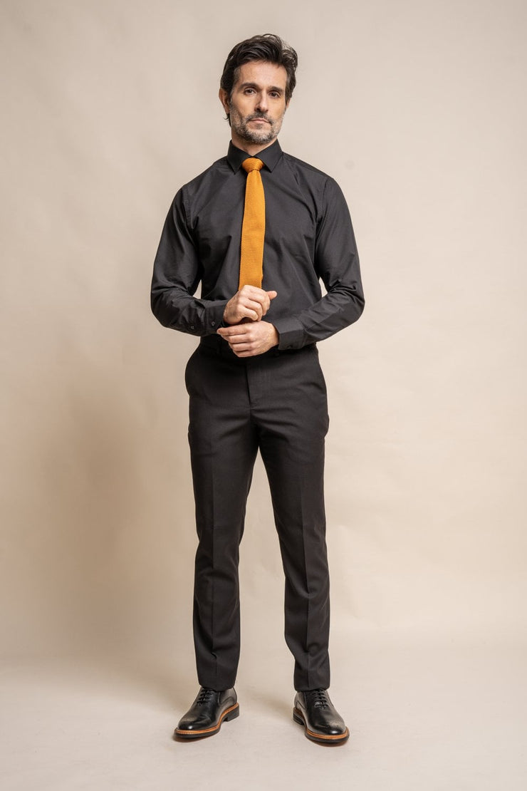 HOUSE OF CAVANI MARCO BLACK SHORT THREE PIECE SLIM FIT SUIT