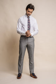 HOUSE OF CAVANI Reegan Grey Long Three Piece Suit