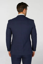 Mark Blue Check Three Piece Suit