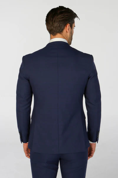 Mark Blue Check Three Piece Suit