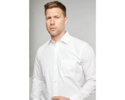 DOUBLE TWO WHITE CLASSIC EASY CARE LONG SLEEVE SHIRT