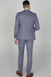 Paul Andrew  Viktor Blue Men's Three Piece Suit