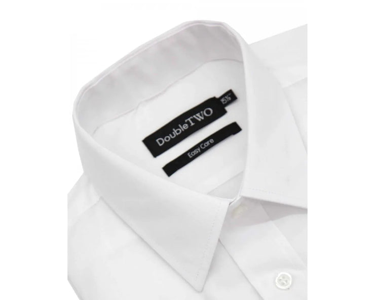 DOUBLE TWO WHITE CLASSIC EASY CARE LONG SLEEVE SHIRT