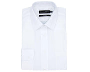 DOUBLE TWO WHITE CLASSIC EASY CARE LONG SLEEVE SHIRT